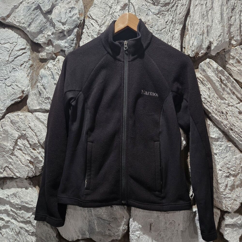 Marmot Black Full Zip Sweater Long Sleeve Women's Size S